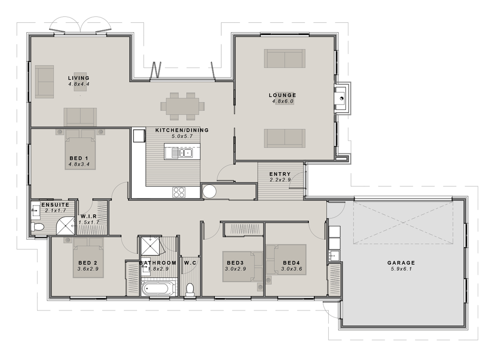 The Bach floor plan