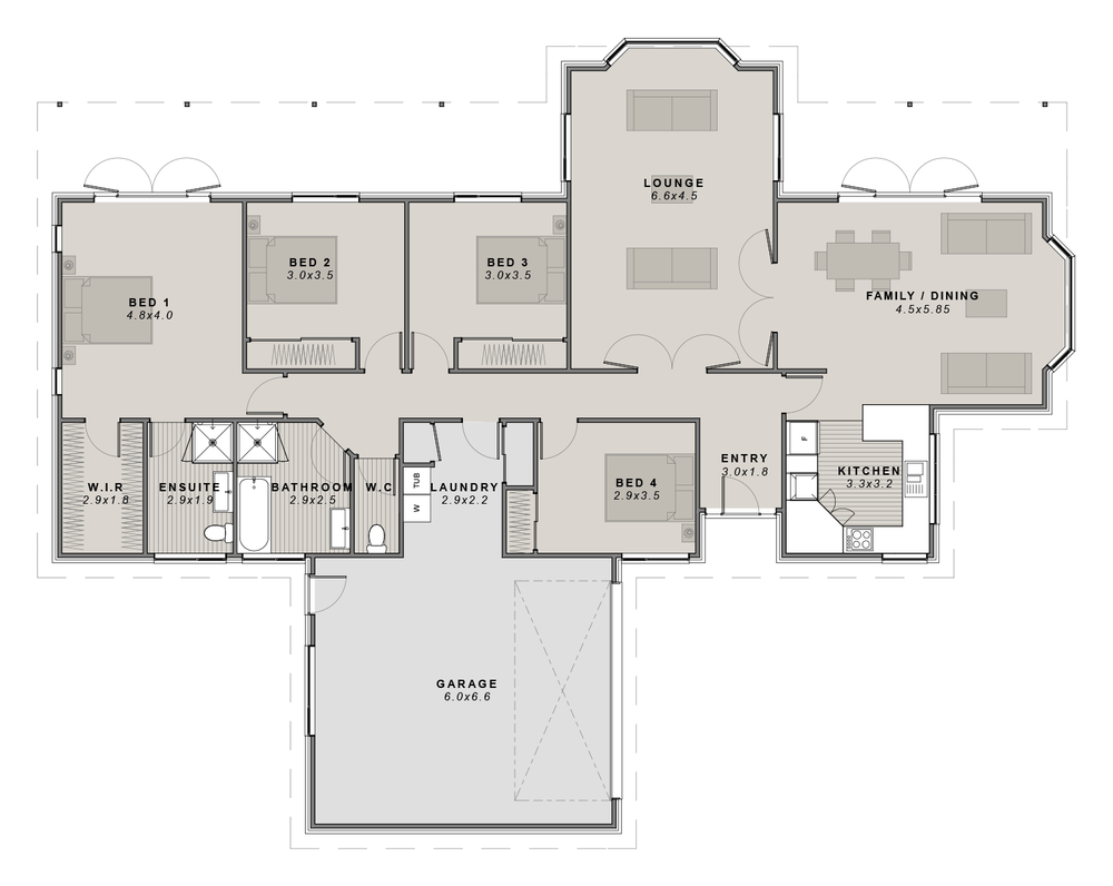 The Ashley floor plan