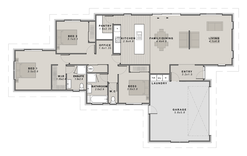 The Leeston floor plan