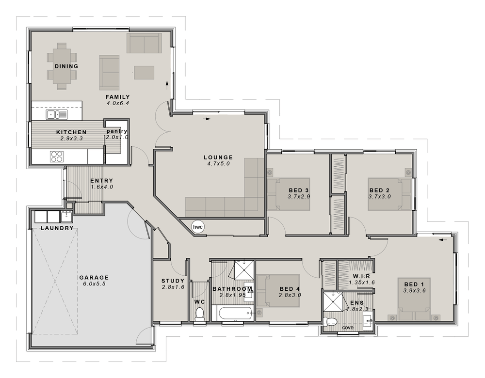 The Lyford floor plan