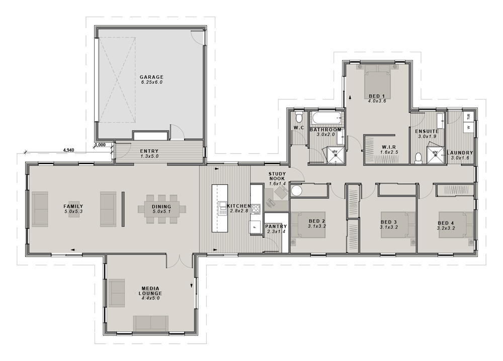The Manhatten floor plan