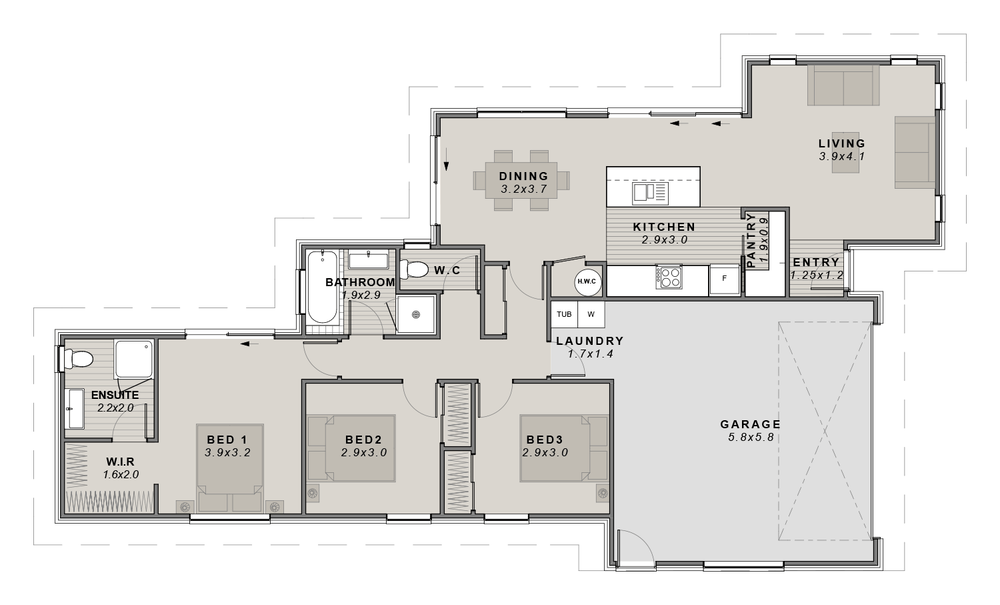 The Lemonwood floor plan