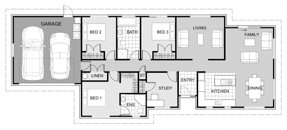 Saddleback floor plan