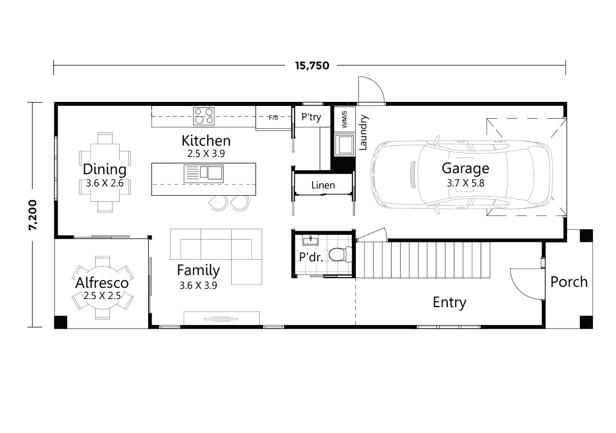 Safe Haven Traditional floor plan