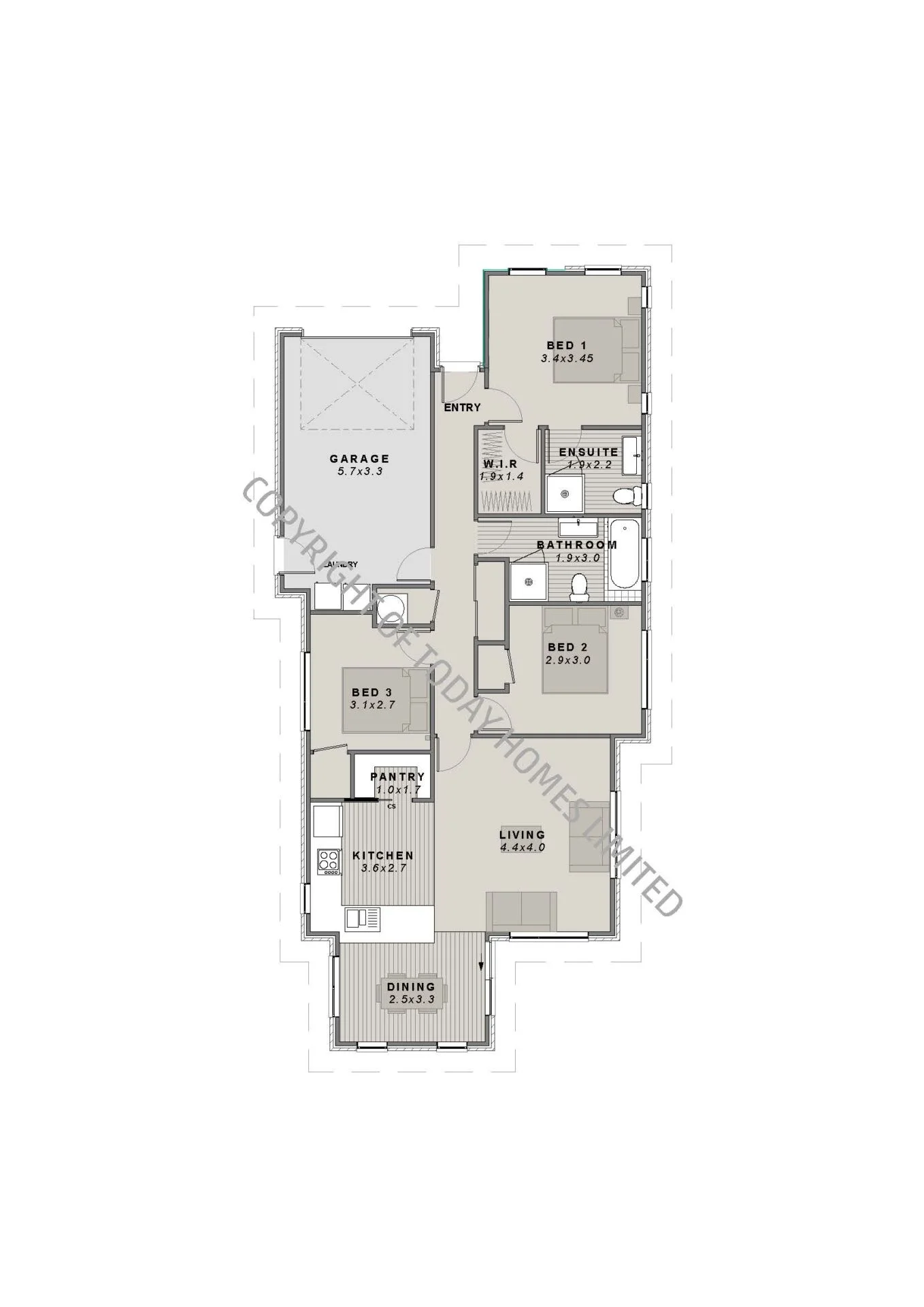 The KARAMU plan floor plan