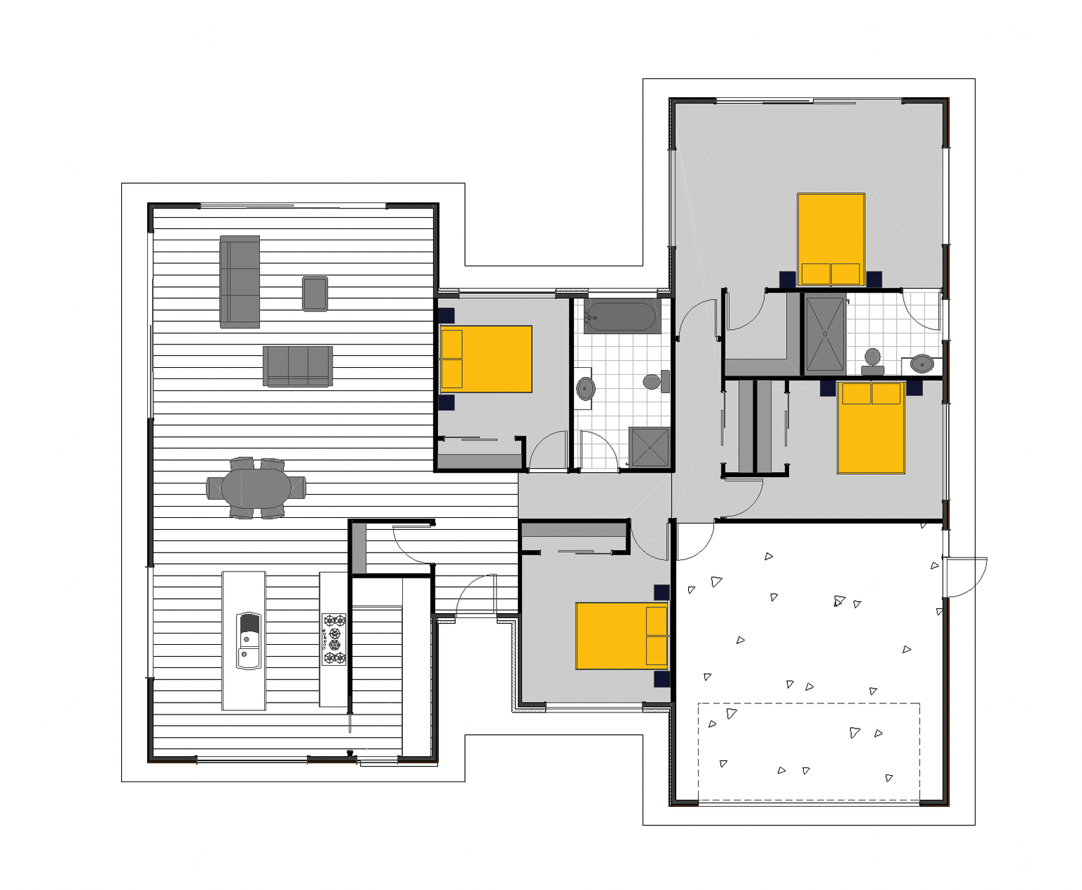 Onewhero Family Home  floor plan