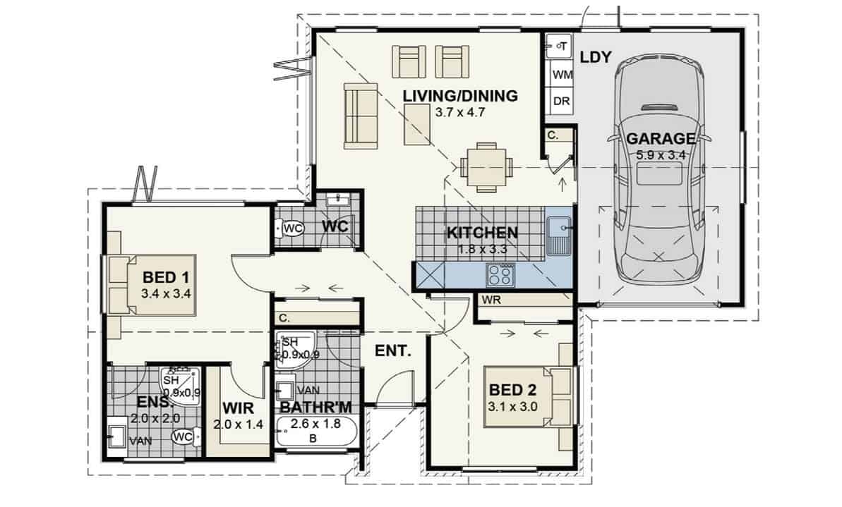 47 COLERIDGE UNIT-2 floor plan