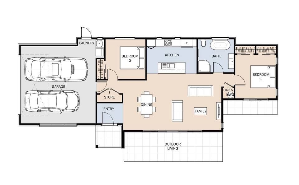 Put your feet up in Feilding floor plan