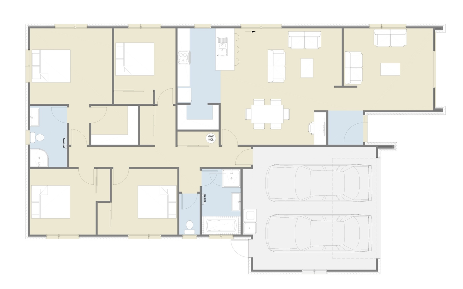 Four bedrooms at Karumata Oaks floor plan
