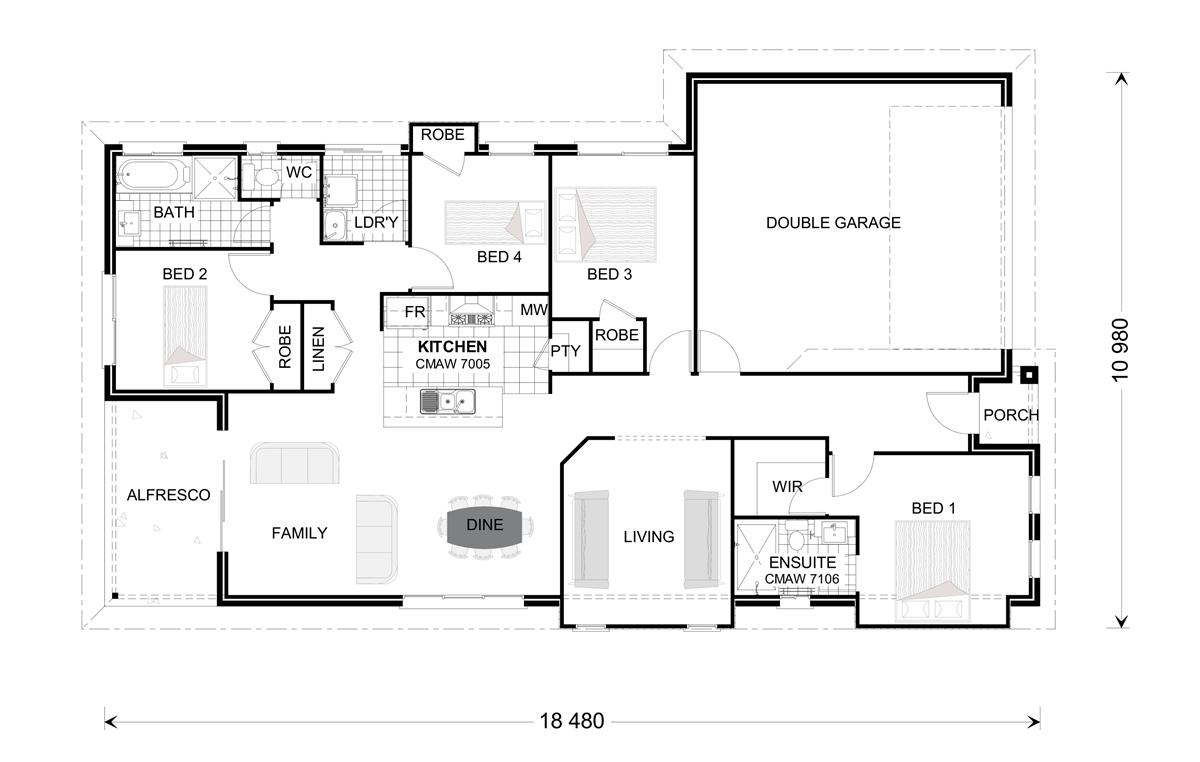 Titled and ready to build floor plan