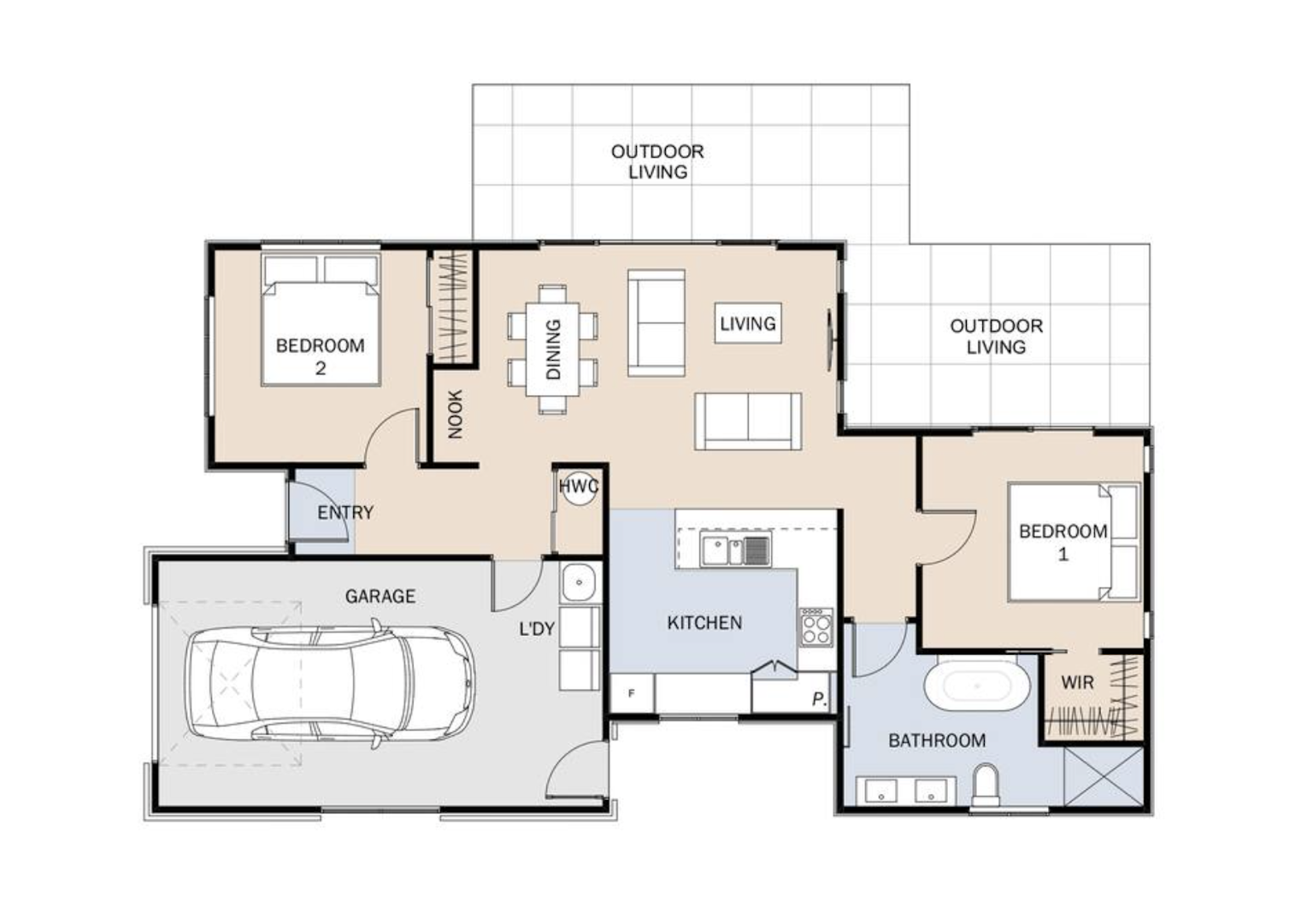 Minimal & Modern Living floor plan