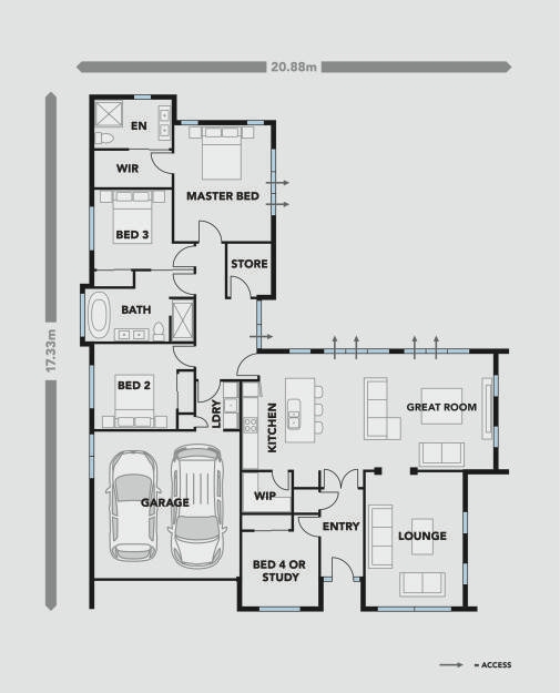 Platinum Homes, Show Home - Paerata Rise, South Auckland floor plan