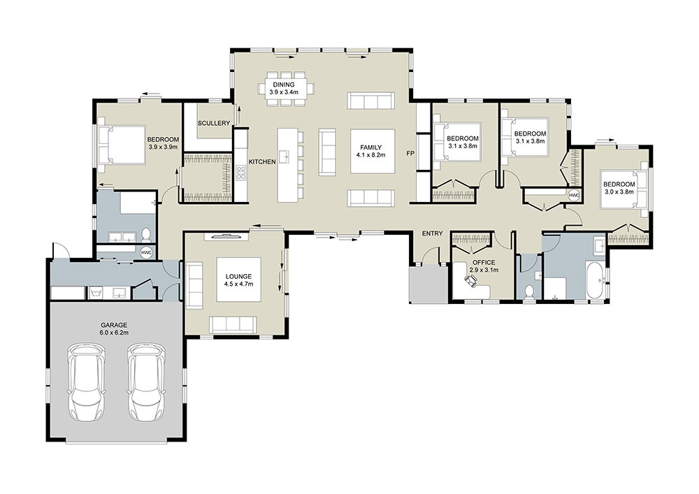 Kaukapakapa – Lifestyle House & Land Package  Lot – Tui floor plan