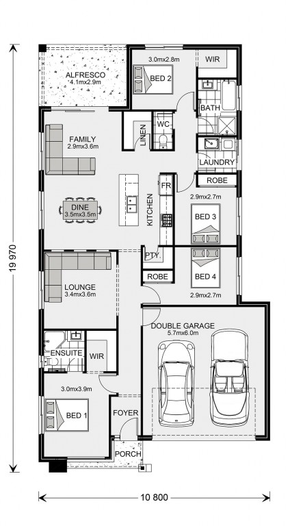 Stunning 4 Bedroom Home floor plan