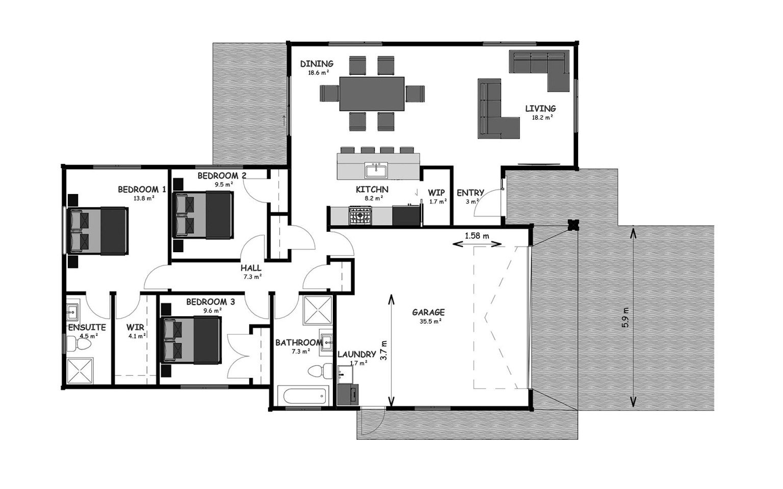 Fixed Price Family Home in Churton Park floor plan