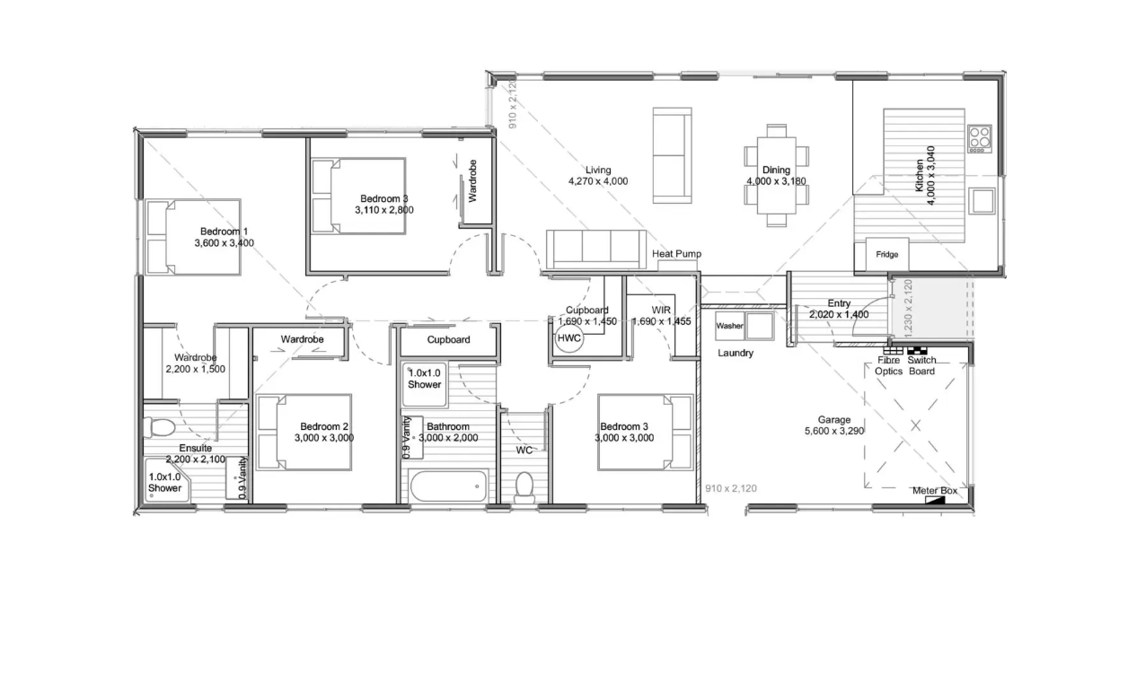 kennedy's green, halswell house and land package floor plan